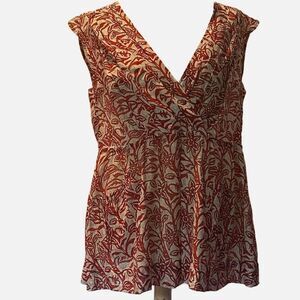 0153 Tracey Reese Neiman Marcus Top Shirt Blouse Size L NWT